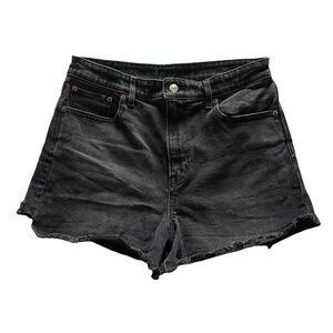 American Eagle Black Highest Rise 90s Boyfriend Denim Shorts